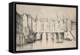 The Pont St Michel in 1550, 1915-null-Framed Stretched Canvas