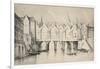 The Pont St Michel in 1550, 1915-null-Framed Giclee Print