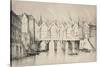 The Pont St Michel in 1550, 1915-null-Stretched Canvas