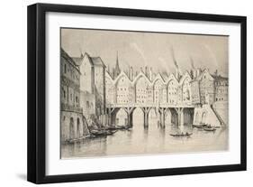 The Pont St Michel in 1550, 1915-null-Framed Giclee Print