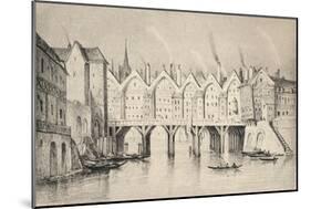 The Pont St Michel in 1550, 1915-null-Mounted Giclee Print