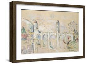 The Pont Valentre, Cahors-Paul Signac-Framed Giclee Print