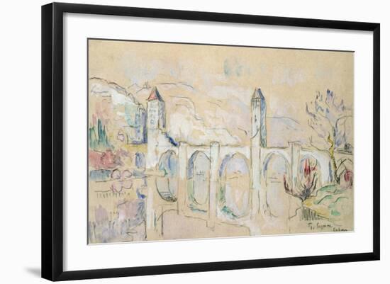 The Pont Valentre, Cahors-Paul Signac-Framed Giclee Print