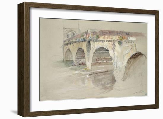 The Ponte Della Pietra-John Ruskin-Framed Giclee Print