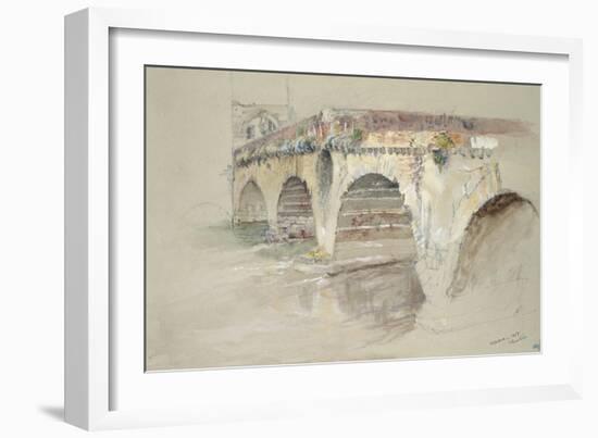 The Ponte Della Pietra-John Ruskin-Framed Giclee Print