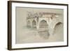 The Ponte Della Pietra-John Ruskin-Framed Giclee Print