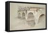 The Ponte Della Pietra-John Ruskin-Framed Stretched Canvas