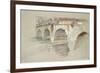 The Ponte Della Pietra-John Ruskin-Framed Giclee Print