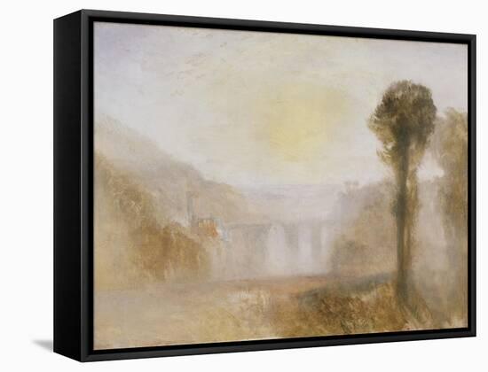 The Ponte Delle Torri, Spoleto-J. M. W. Turner-Framed Stretched Canvas