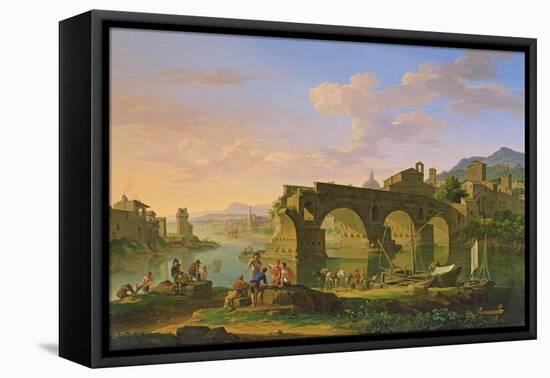 The Ponte Rotto in Rome-Jacob de Heusch-Framed Stretched Canvas
