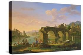 The Ponte Rotto in Rome-Jacob de Heusch-Stretched Canvas