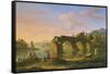 The Ponte Rotto in Rome-Jacob de Heusch-Framed Stretched Canvas