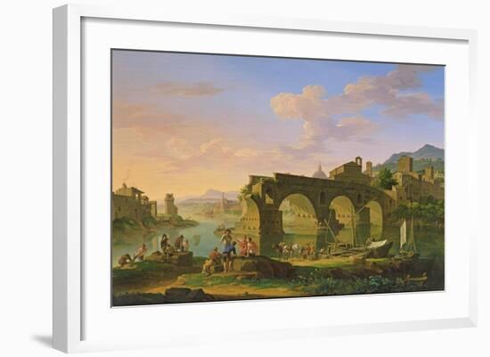 The Ponte Rotto in Rome-Jacob de Heusch-Framed Giclee Print