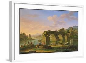 The Ponte Rotto in Rome-Jacob de Heusch-Framed Giclee Print