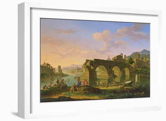 The Ponte Rotto in Rome-Jacob de Heusch-Framed Giclee Print