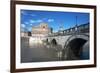 The Ponte San Angelo and Hadrian's Tomb, UNESCO World Heritage Site, Rome, Lazio, Italy, Europe-Ethel Davies-Framed Photographic Print