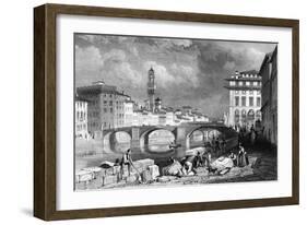 The Ponte Santa Trinita, Florence, Italy, 19th Century-J Redaway-Framed Giclee Print