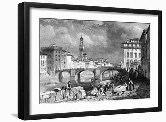 The Ponte Santa Trinita, Florence, Italy, 19th Century-J Redaway-Framed Giclee Print