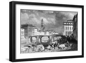 The Ponte Santa Trinita, Florence, Italy, 19th Century-J Redaway-Framed Giclee Print