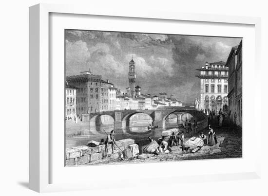 The Ponte Santa Trinita, Florence, Italy, 19th Century-J Redaway-Framed Giclee Print