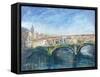 The Ponte Vecchio, Florence, 1995-Patricia Espir-Framed Stretched Canvas