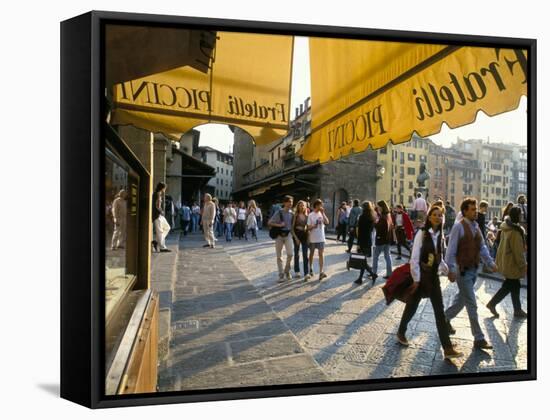 The Ponte Vecchio, Florence, Tuscany, Italy-Michael Newton-Framed Stretched Canvas