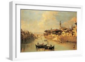 The Ponte Vecchio, Florence-Giuseppe Zocchi-Framed Giclee Print