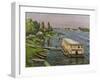 The Pontoon at Argenteuil, C.1886-87-Gustave Caillebotte-Framed Giclee Print