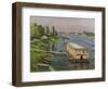 The Pontoon at Argenteuil, C.1886-87-Gustave Caillebotte-Framed Giclee Print