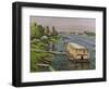 The Pontoon at Argenteuil, C.1886-87-Gustave Caillebotte-Framed Giclee Print