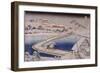 The Pontoon Bridge at Sano in the Province of Kozuka-Katsushika Hokusai-Framed Giclee Print