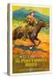 THE PONY EXPRESS RIDER, William Barrymore aka Kit Carson on US poster art, 1926-null-Stretched Canvas