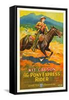 THE PONY EXPRESS RIDER, William Barrymore aka Kit Carson on US poster art, 1926-null-Framed Stretched Canvas