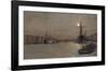 The Pool and London Bridge at Night-John Atkinson Grimshaw-Framed Giclee Print