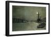 The Pool and London Bridge at Night-John Atkinson Grimshaw-Framed Giclee Print