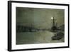 The Pool and London Bridge at Night-John Atkinson Grimshaw-Framed Giclee Print