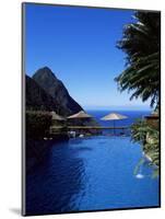 The Pool at the Ladera Resort Overlooking the Pitons, St. Lucia, Windward Islands-Yadid Levy-Mounted Photographic Print