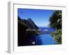 The Pool at the Ladera Resort Overlooking the Pitons, St. Lucia, Windward Islands-Yadid Levy-Framed Photographic Print