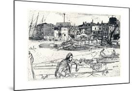 The Pool of London, 1859, (1904)-James Abbott McNeill Whistler-Mounted Giclee Print