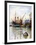 The Pool of London, 1924-1926-FP Dickinson-Framed Giclee Print