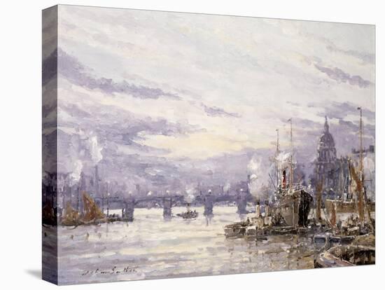 The Pool of London, C.1895-John Sutton-Stretched Canvas