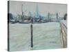 The Pool of London-John Erskine-Stretched Canvas