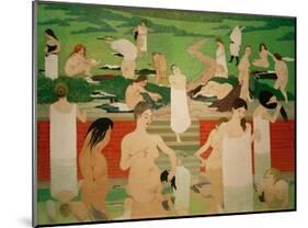 The Pool on a Summer's Eve-Félix Vallotton-Mounted Giclee Print