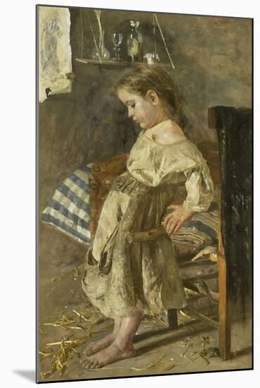 The Poor Child-Antonio Mancini-Mounted Art Print