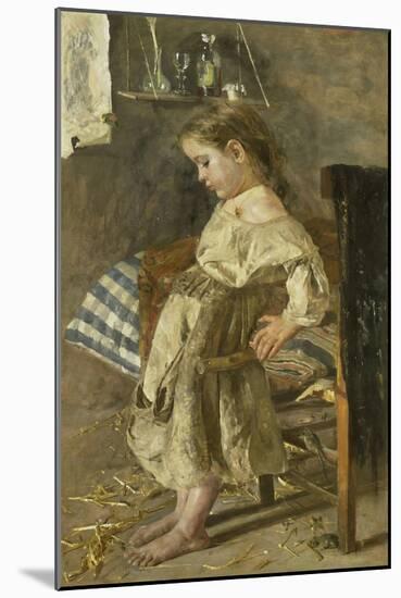 The Poor Child-Antonio Mancini-Mounted Art Print