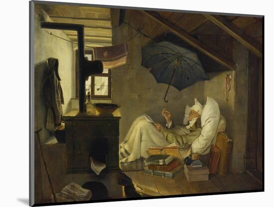 The Poor Poet, 1839-Carl Spitzweg-Mounted Giclee Print