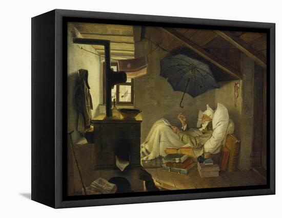 The Poor Poet, 1839-Carl Spitzweg-Framed Stretched Canvas