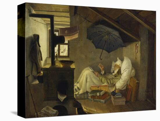 The Poor Poet, 1839-Carl Spitzweg-Stretched Canvas