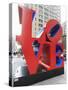 The Pop Art Love Sculpture by Robert Indiana, Sixth Avenue, Manhattan-Amanda Hall-Stretched Canvas