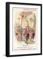 The Pope Being Carried to Make His Traditional Easter Blessing-null-Framed Giclee Print